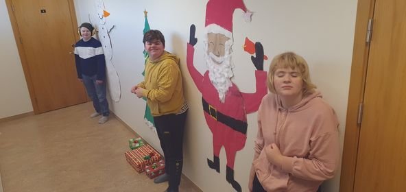 Jólalegt um að litast í Framhaldsskólanum á Húsavík