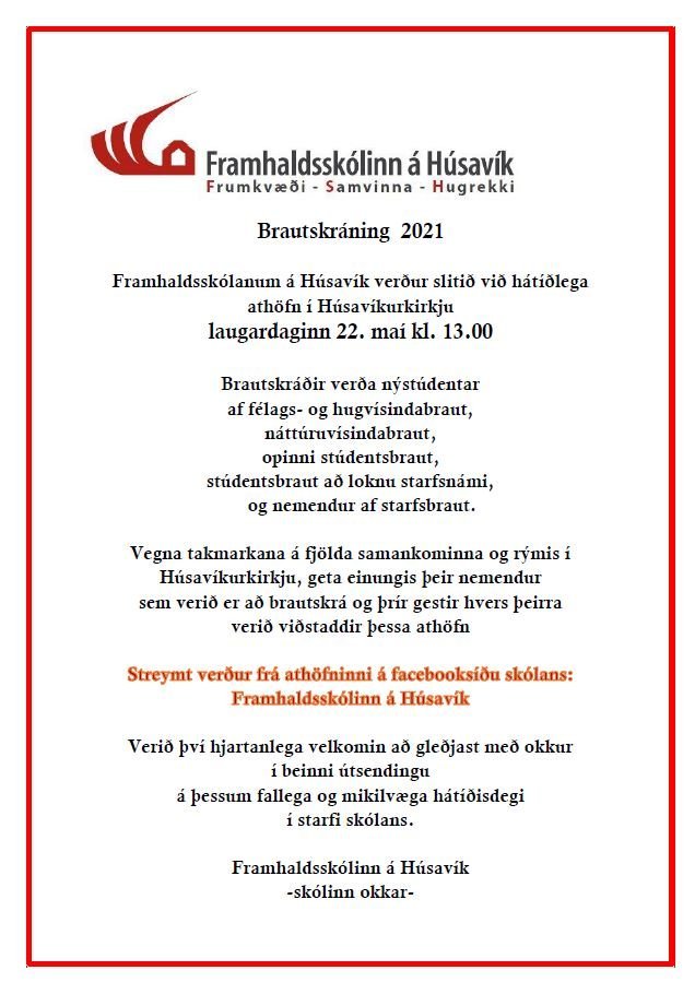 Brautskráning 2021