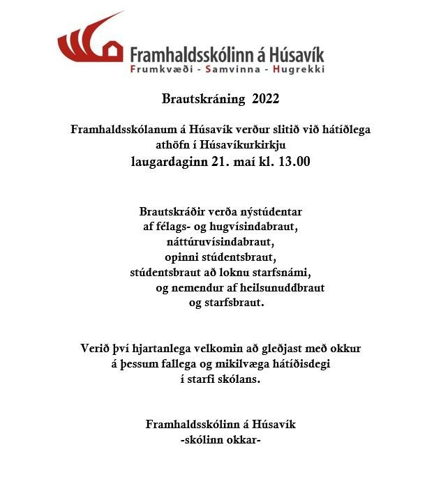 Brautskráning  2022