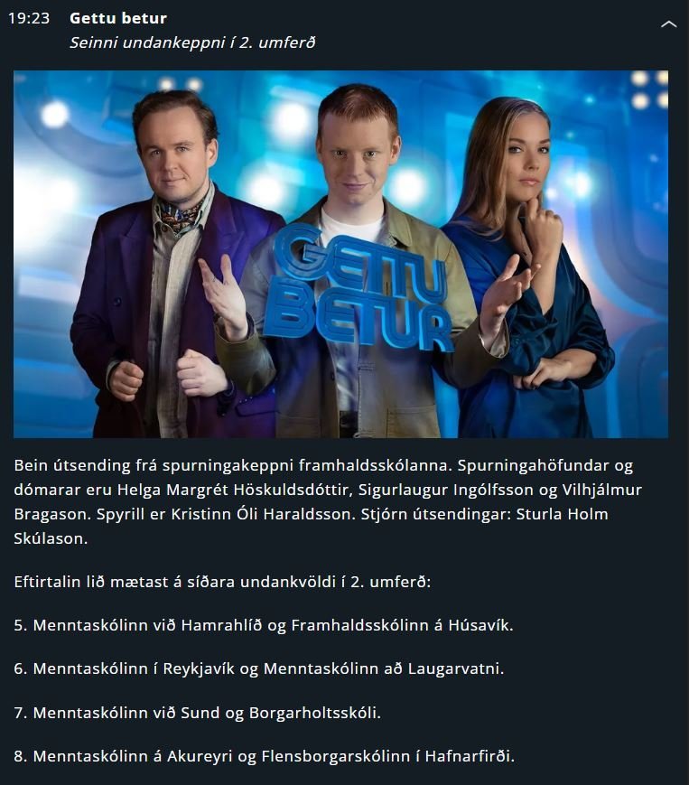 Önnur umferð í Gettu betur fer fram í kvöld kl 19:23!