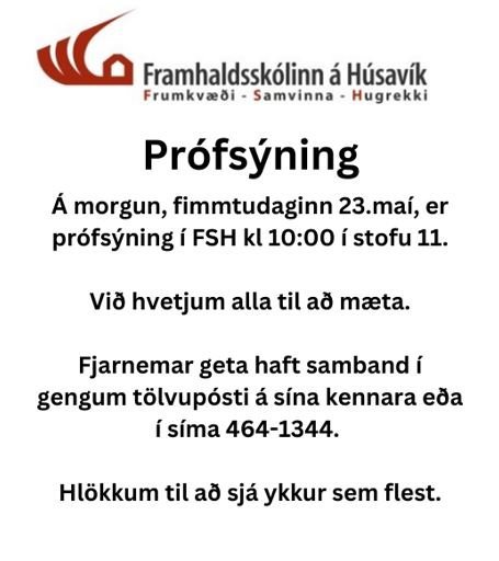 Prófsýning
