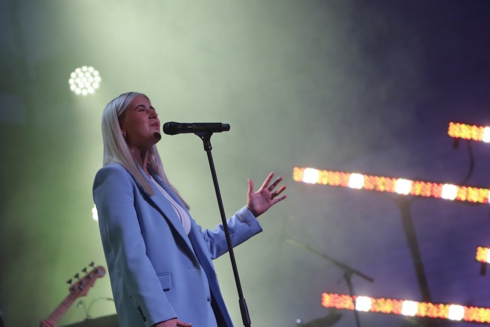 Hjördís Óskarsdóttir keppti fyrir hönd Framhaldsskólans á Húsavík.