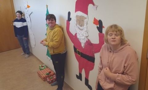 Jólalegt um að litast í Framhaldsskólanum á Húsavík