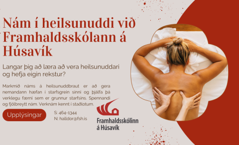 Nám í heilsunuddi við Framhaldsskólann á Húsavík