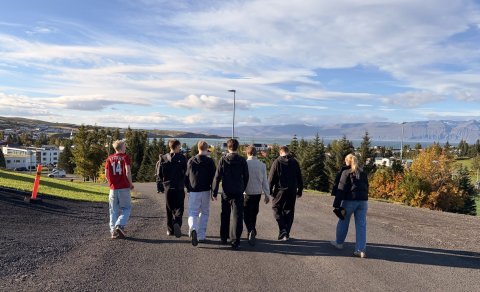 Grautur, göngutúr og stígvélakast