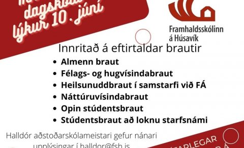 Innritun fyrir haustönn 2022