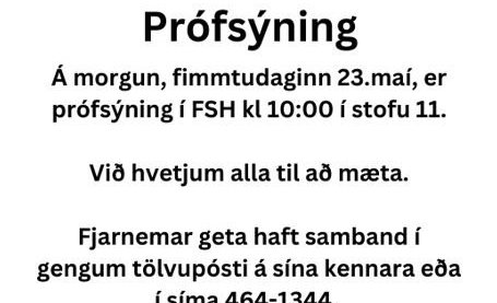 Prófsýning