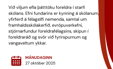 Foreldrafundur í FSH